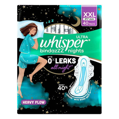 Whisper Bindazzz Nights XXL Sanitary Pads 40 Pads