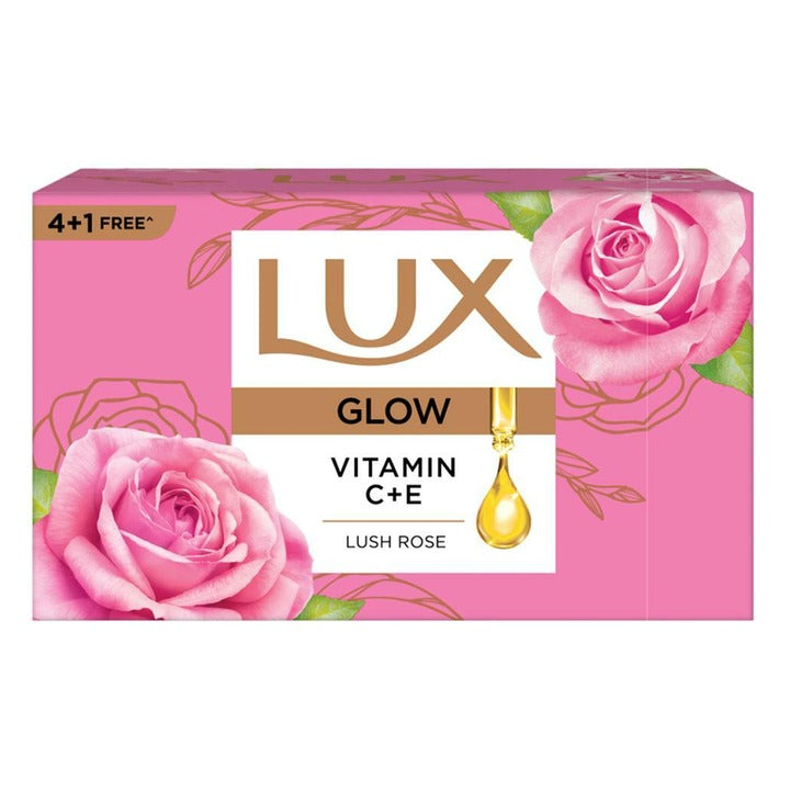Lux Rose & Vitamin E Soft Glow Skin Soap Bar 150 g (Buy 4 Get 1 Free)