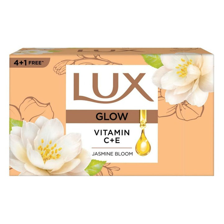 Lux Jasmine & Vitamin E Velvet Glow Skin Soap Bar 150 g (Buy 4 Get 1 Free)