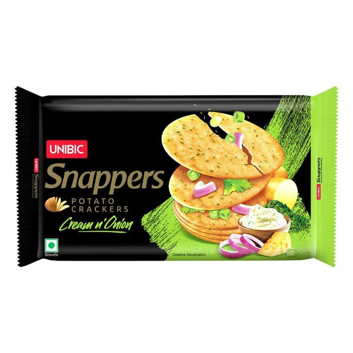 Unibic Snappers Cream n Onion Potato Crackers 280 g
