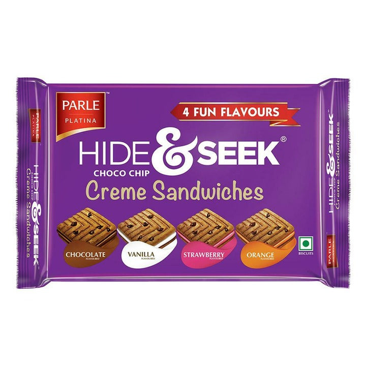 Parle Hide & Seek 4 Flavour Choco Chip Creme Biscuit 400 g