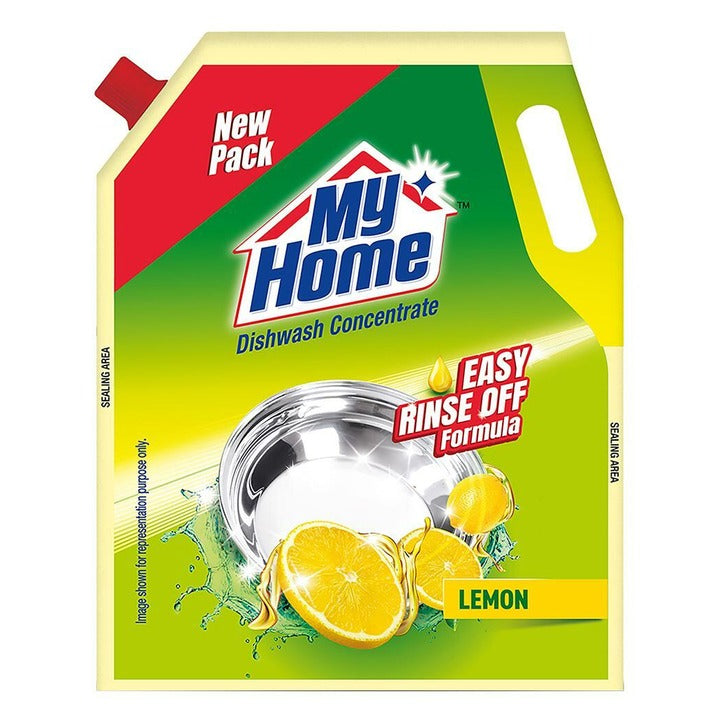 My Home Scrubz Lemon Fighters Concentrate Dishwash Liquid 2 L