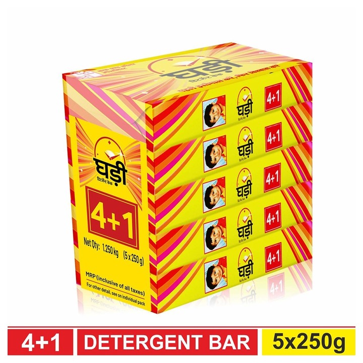 Ghadi Detergent Bar 250 g (Buy 4 get 1 free)