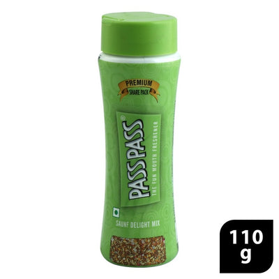 Pass Pass Premium Saunf Delight Mix Mouth Freshener 110 g