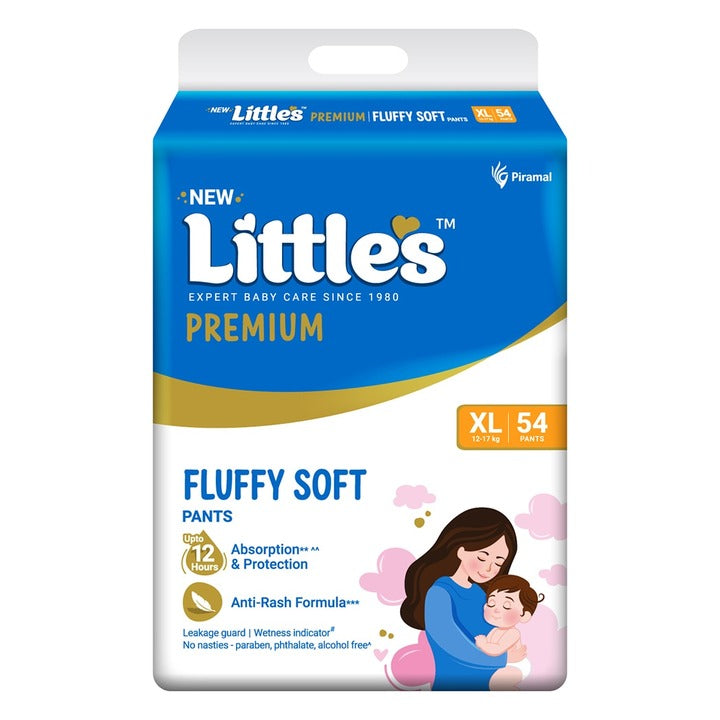 Little's Premium Comfy Baby Pants (XL) 54 count (12 - 17 kg)