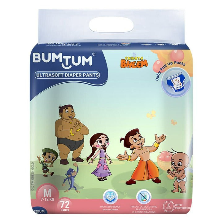 Bumtum Premium Ultrasoft Daiper Pants (M) 72 count (7-12 kg)