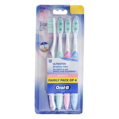 Oral B Extra Soft Sensitive Tooth Brush Pack of 4