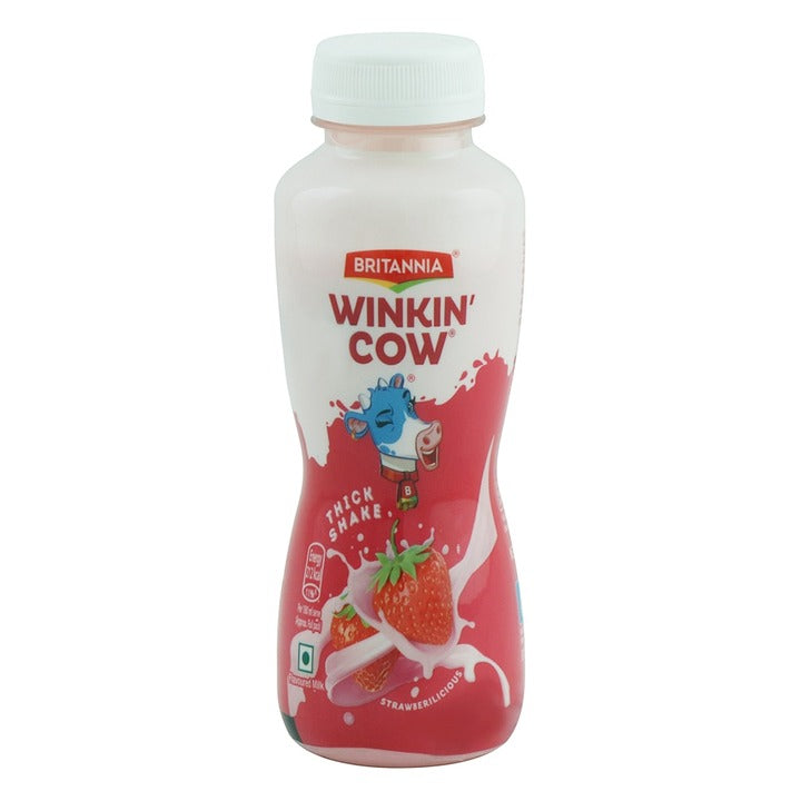 Britannia Winkin Cow Strawberry Thick Shake 180 ml (Bottle)