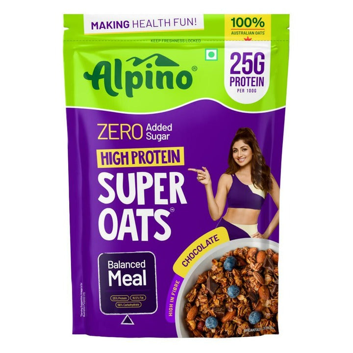 Alpino Zero Added Sugar High Protein Chocolate Super Oats 400 g
