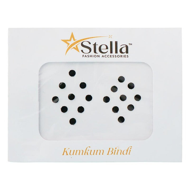 Stella Small Black Bindi (18 Pieces)