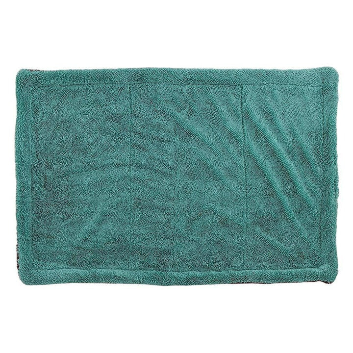Le Gear Grey + Aqua Green 1200 GSM Microfiber Twist Towel 40 cm X 60 cm (1 pc)