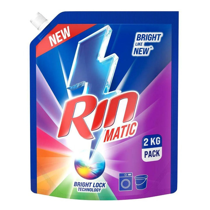 Rin Matic Front Load Bright Lock Technology Liquid Detergent 2 kg