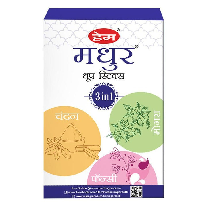 Hem Madhur 3 in 1 Dhoop Stick 100 g