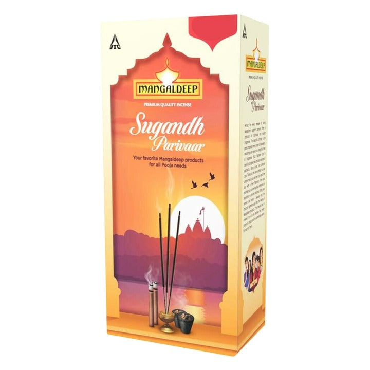 Mangaldeep Premium Sugandh Parivar Agarbatti 314 g + 1 Multi Stand