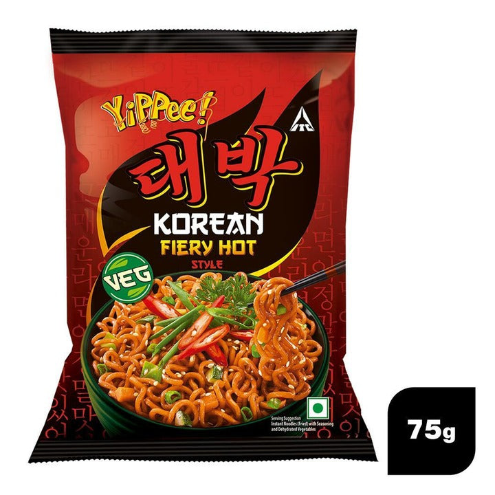 Yippee Fiery Hot Veg Korean Noodles 75 g