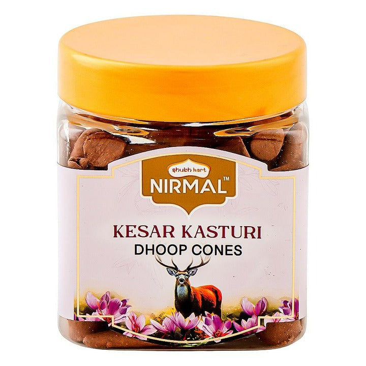 Shubh Kart Nirmal Kasturi Dhoop Cones (Pack of 60)