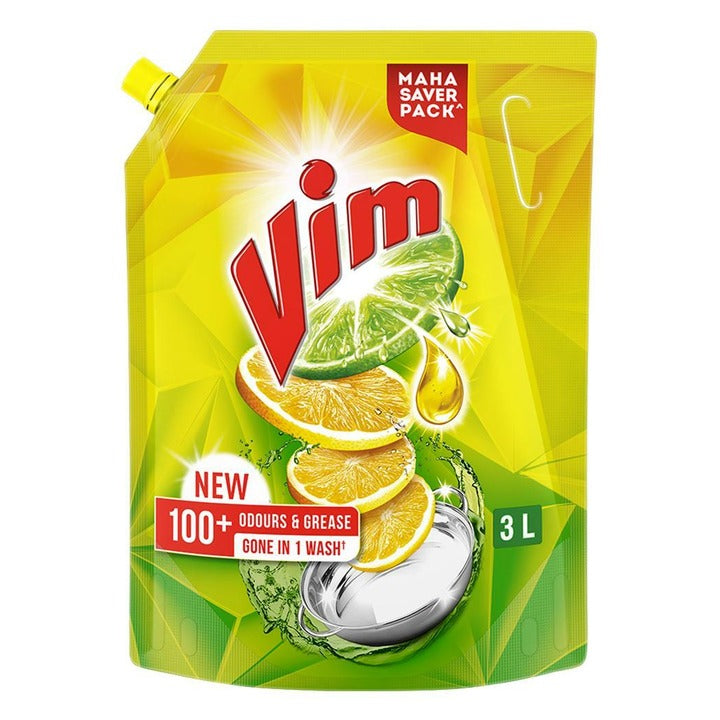 Vim Lemon Dishwash Liquid 3 L