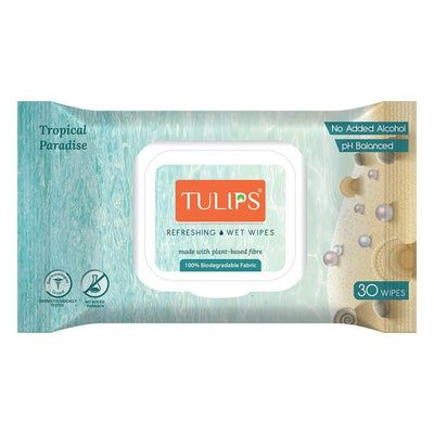Tulips Tropical Paradise 30 Wet Wipes