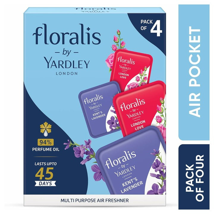 Yardley London Floralis Assorted Air Pocket Freshener (4 N x 10 g)