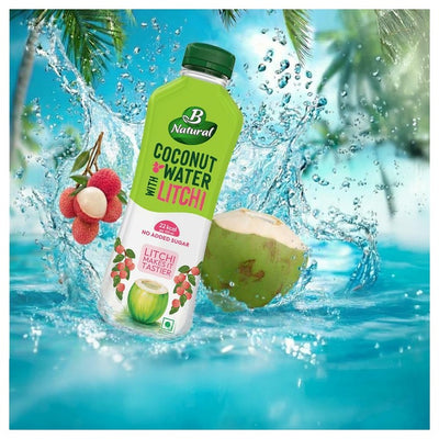 B Natural Coconut Water with Litchi 750 ml