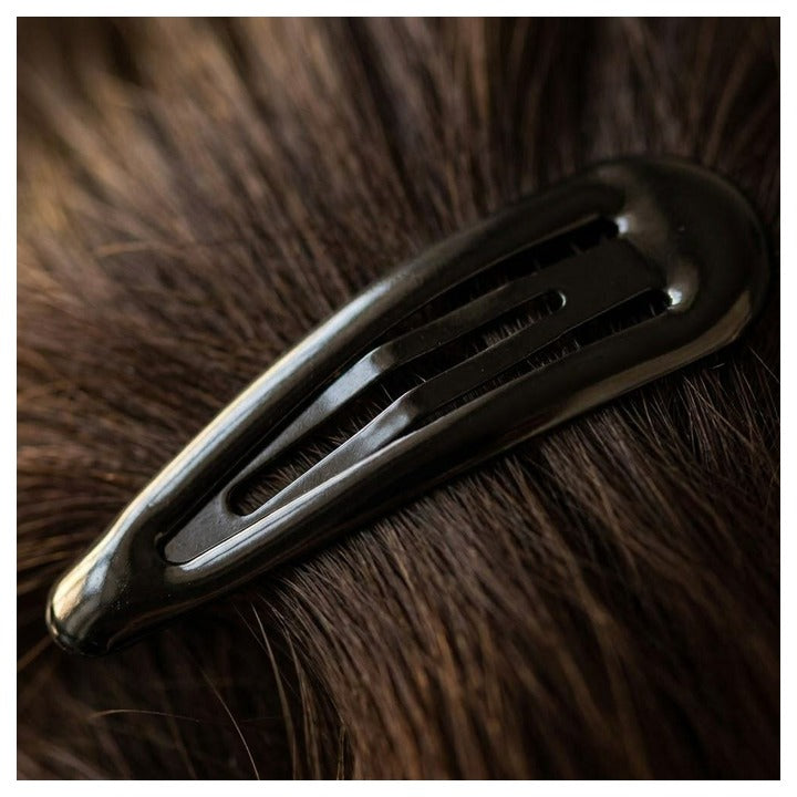 JB Black Tic-Tak Hair Clips (Pack of 8)