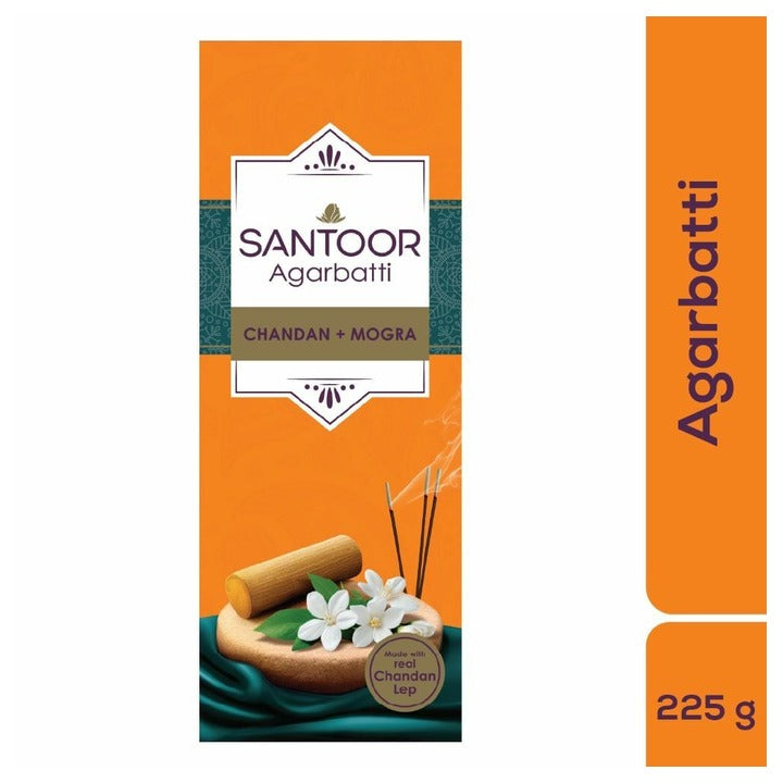 Santoor Chandan Lep Mogra Agarbatti 225 g