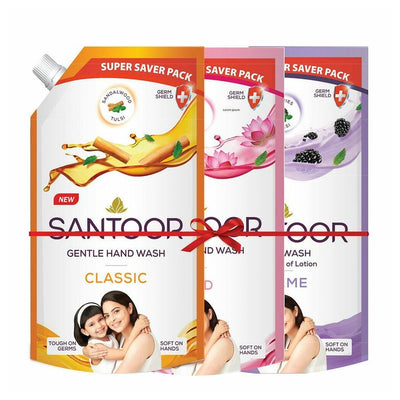 Santoor Multi Variant Handwash 600 ml x 3