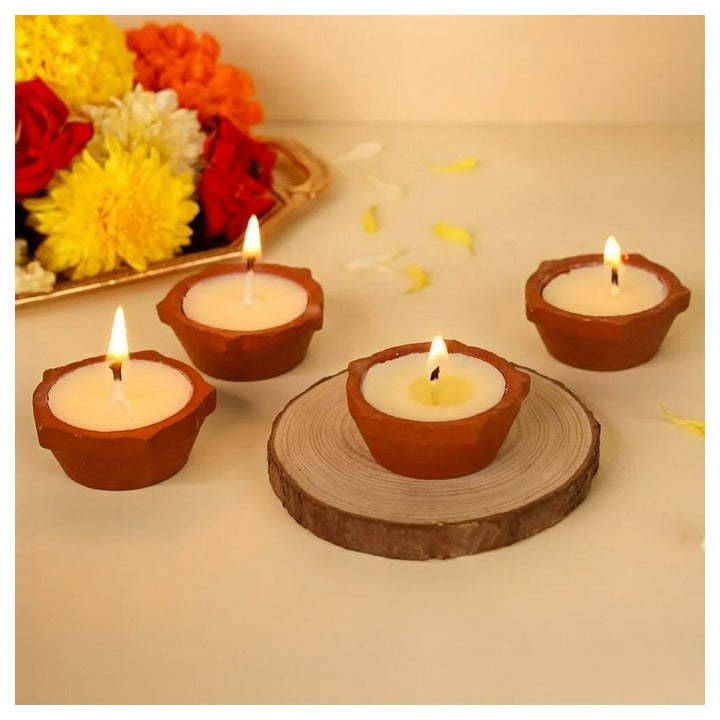 Cycle Navin Natural Ghee Diya (Pack of 4)
