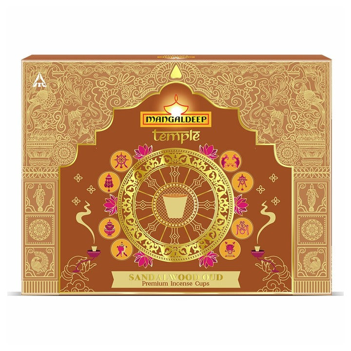 Mangaldeep Temple Premium Incense Dhoop Cup (Sandalwood Oud)