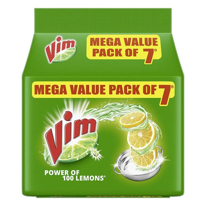 Vim Lemon Dishwash Bar 200 g (Pack of 7)