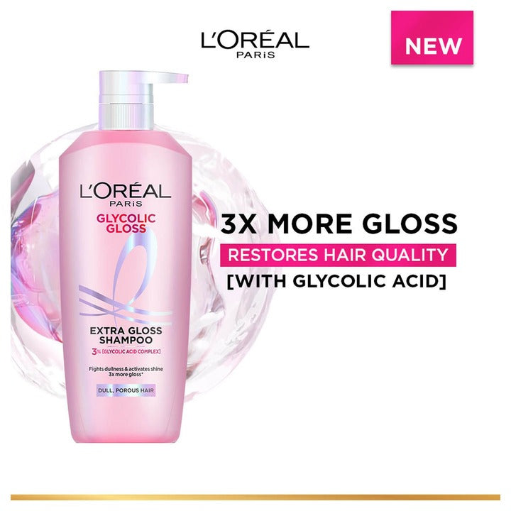 L'Oral Paris Glycolic Gloss High Shine Shampoo 650ml