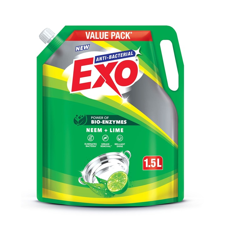 Exo Liquid Green Dishwash Liquid 1.5 L