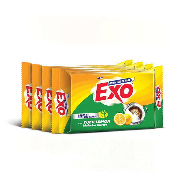 Exo Yuzu Lemon Dishwash Bar 200 g Pack Of 4