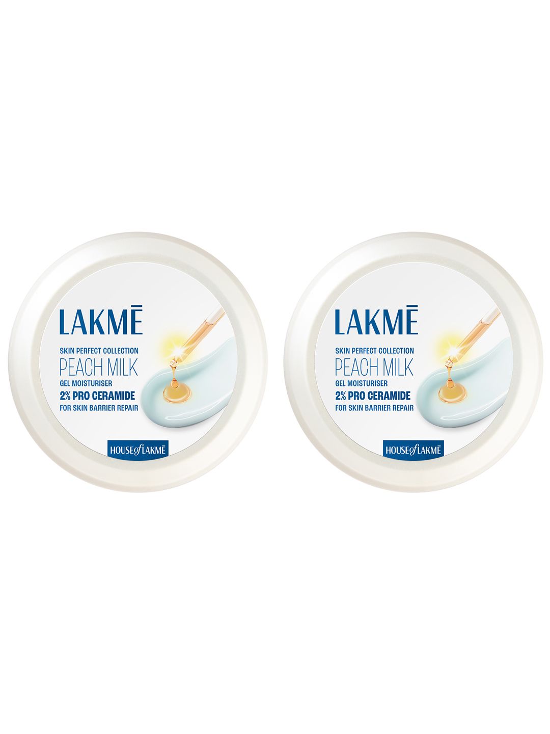 Lakme Set Of 2 Skin Perfect Collection Peach Milk Gel Moisturizer - 200g Each