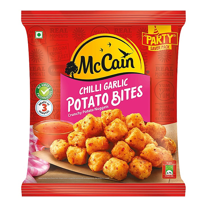 McCain Chilli Garlic Potato Bites Nuggets : 1.24 kg