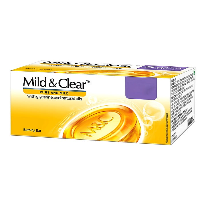 Mild & Clear Soap With Glycerine & Natural Oils : 5x100 g