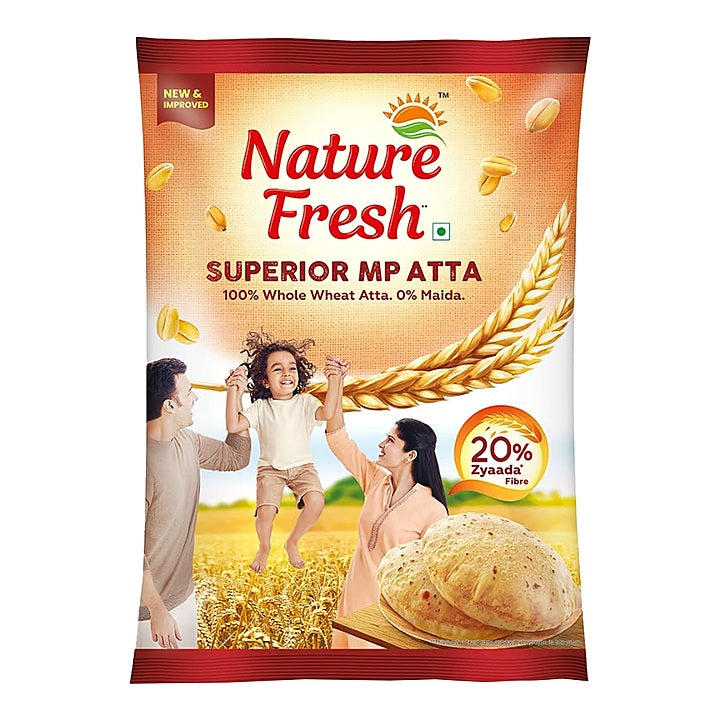 Nature Fresh Sampoorna Superior MP Wheat Atta : 10 kgs