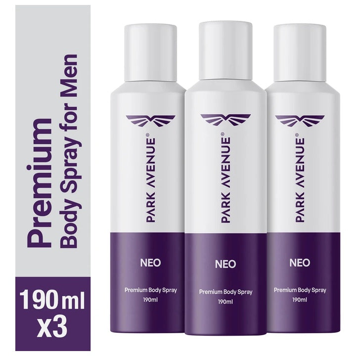 PARK AVENUE Mega Pack - Neo Body Spray for Men (570 ml, Pack of 3)