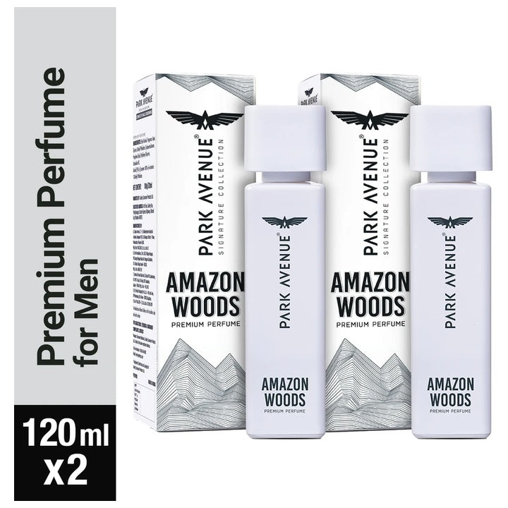 PARK AVENUE Signature Collection - Amazon Woods Premium Perfume Body Spray for Men (240 ml, Pack of 2)