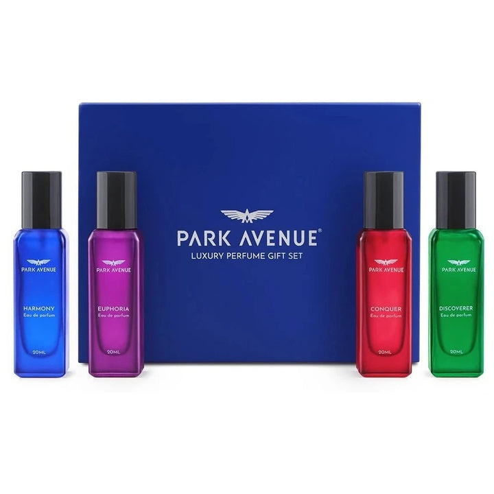 PARK AVENUE Luxury Perfume Gift Set - Harmony, Euphoria, Conquer & Discoverer (4x20ml) Eau de Parfum (80 ml, Pack of 4)