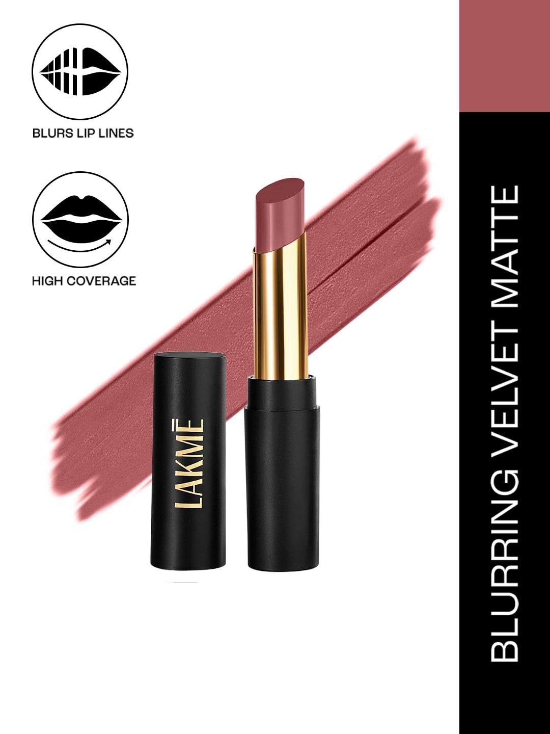 Lakme Absolute Beyond Velvet Matte Bullet Lipstick With Argan Oil  3.4g - 302 Nude Nectar