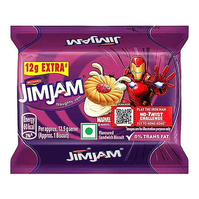 Britannia Jim Jam Cream Biscuit 138 g