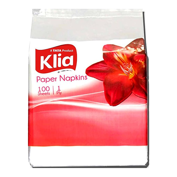 Klia Paper Napkin 1Ply, Pack of 100 Pulls (22 cm x 22 cm)