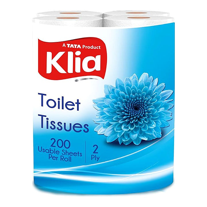 Klia Toilet Tissue 2 Ply Pack Of 4Rolls