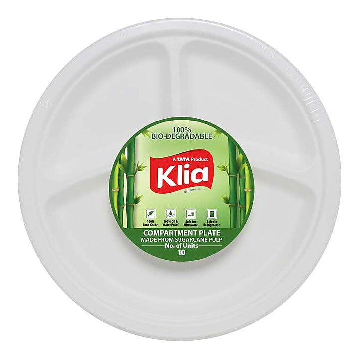 Klia 3 Compartment Plate Pack Of 10