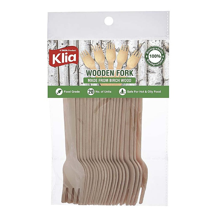 Klia Wodden Fork Pack Of 20