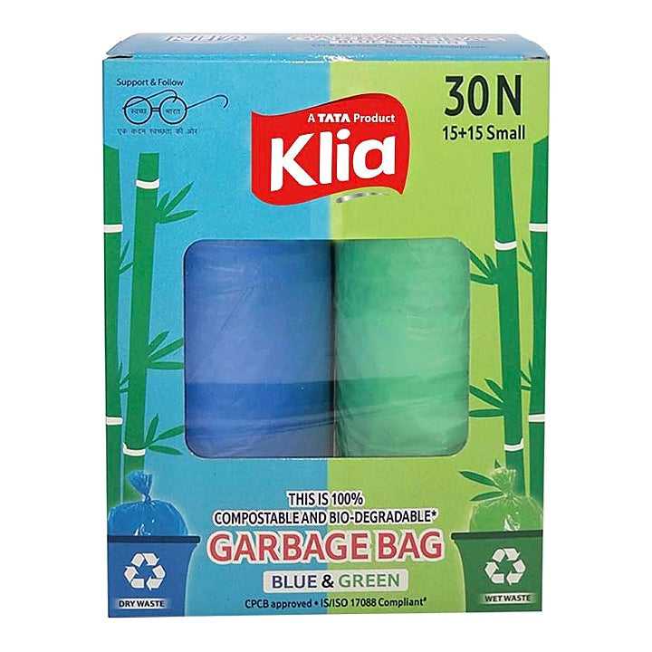 Klia Compostable Garbage Bag Small Combi Pack Of 15