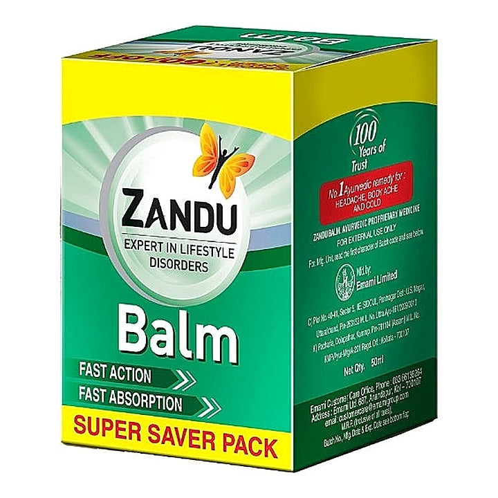 Zandu Balm For Headache, Backache & Cold 50 ml