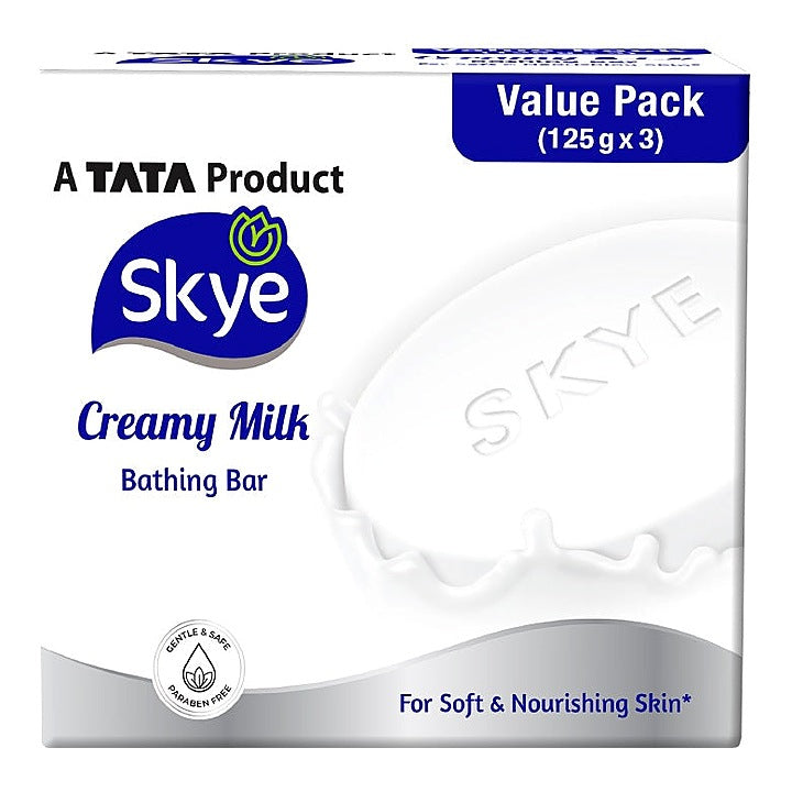Skye Creamy Bathing Soap, Pack of 3 x 125 g
