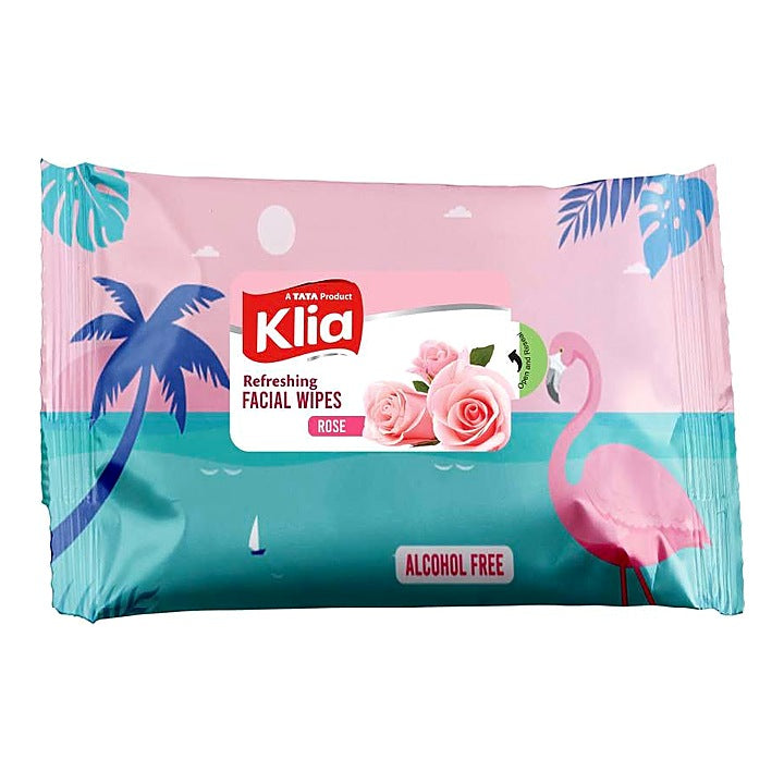 Klia Facial Wipes Rose Pack Of 20